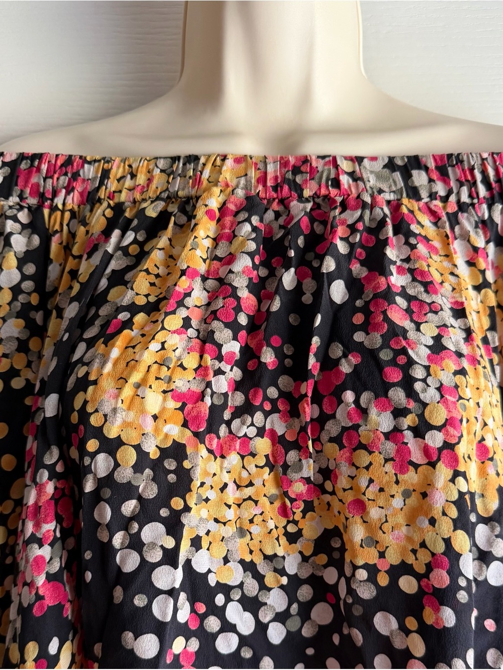 Missoni Silk Polka Dot Off The Shoulder Mini Dress - Picture 5 of 10